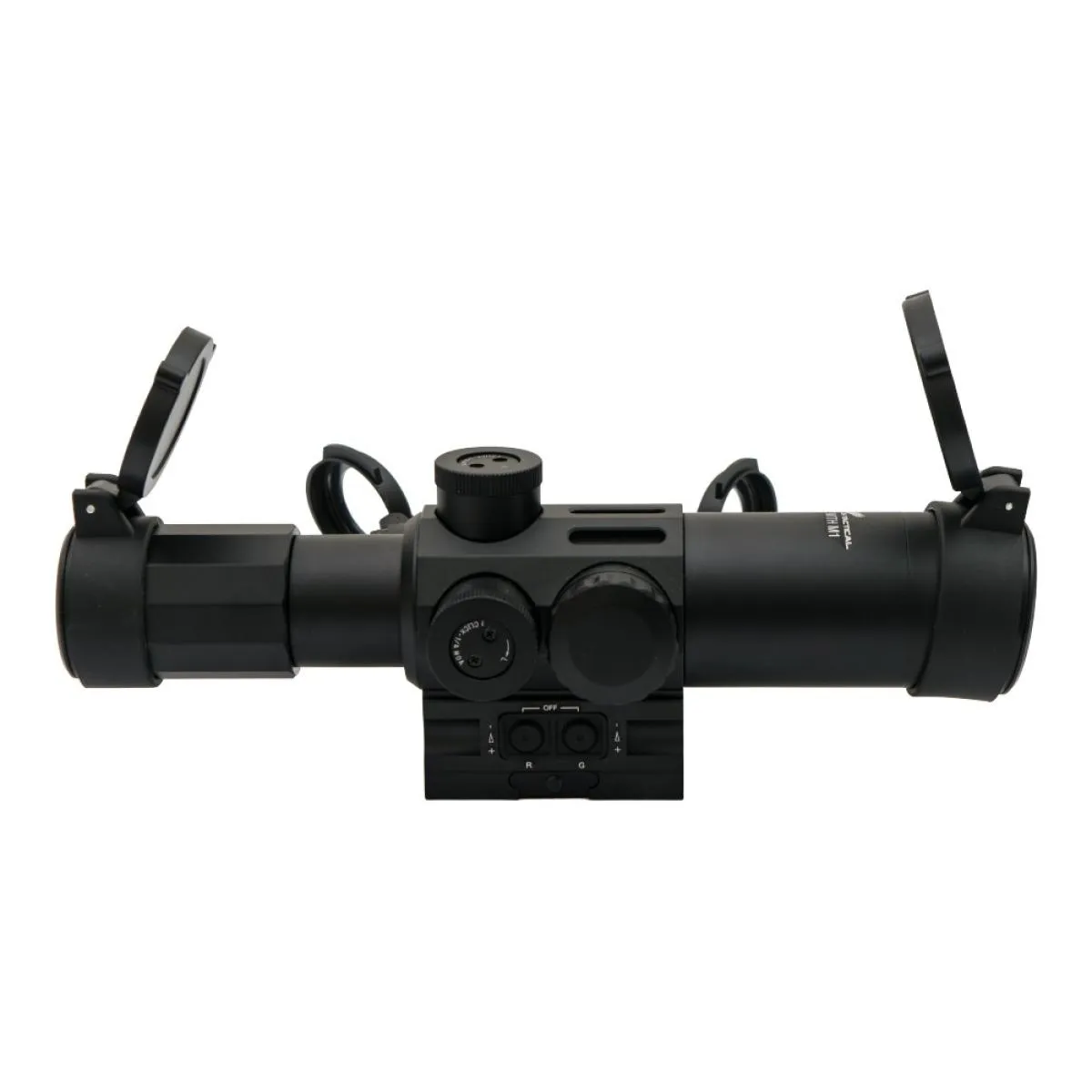 JS-Tactical Rifel Scope mit 4X Zoom, 32mm Linse mit Not-Red-Dot Tube Black